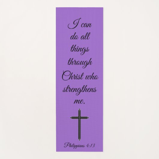 Ich kann alles durch Christliche Schrift tun Yogamatte (Vorderseite)