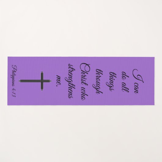 Ich kann alles durch Christliche Schrift tun Yogamatte (Vorderseite (Horizontal))