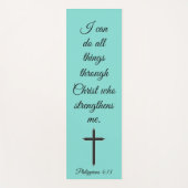 Ich kann alles durch Christliche Schrift tun Yogamatte (Vorderseite)