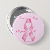 Ich kann alles durch Christlichen Brustkrebs tun Button (Vorne & Hinten)