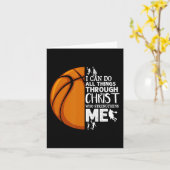 Ich kann alles durch Christus Basketball Christi m Karte (Gelbe Blume)