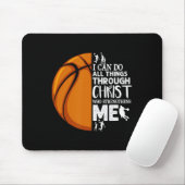 Ich kann alles durch Christus Basketball Christi m Mousepad (Mit Mouse)