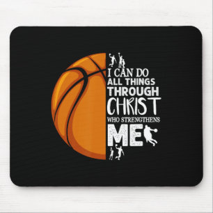 Ich kann alles durch Christus Basketball Christi m Mousepad
