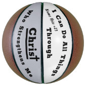 Ich kann alles durch Christus Basketball tun (Vertikal)