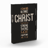 Ich kann alles durch Christus Bibelverse tun Fotoblock (Links)