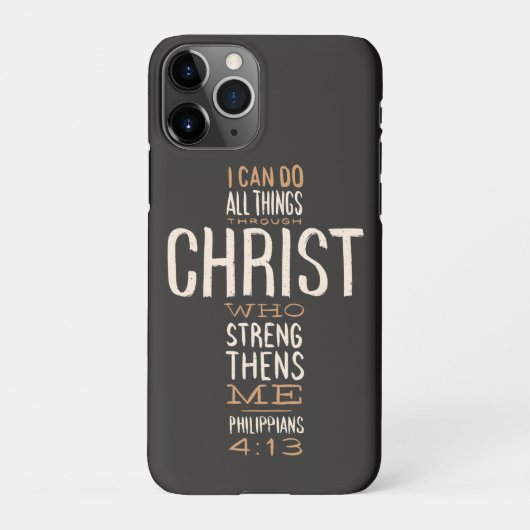 Ich kann alles durch Christus Bibelverse tun iPhone Hülle (Rückseite)