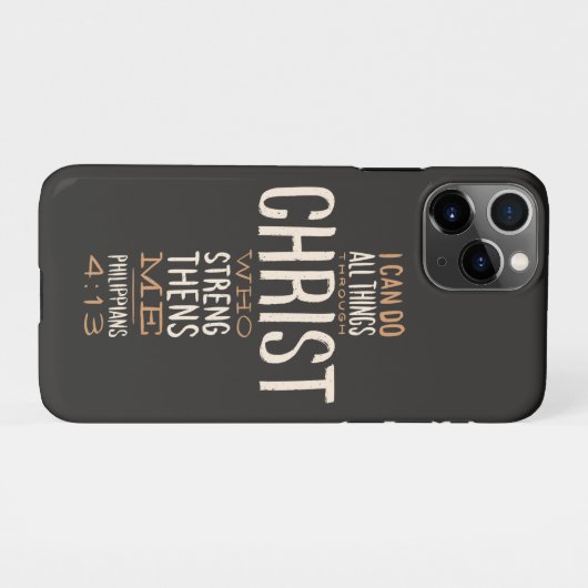 Ich kann alles durch Christus Bibelverse tun iPhone Hülle (Rückseite (Horizontal))