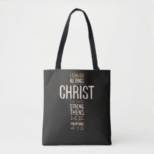 Ich kann alles durch Christus Bibelverse tun Tasche