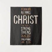 Ich kann alles durch Christus Bibelverse tun Wandteppich (Vorderseite)