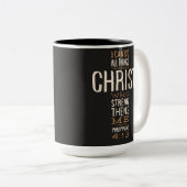 Ich kann alles durch Christus Bibelverse tun Zweifarbige Tasse (VorderseiteRechts)