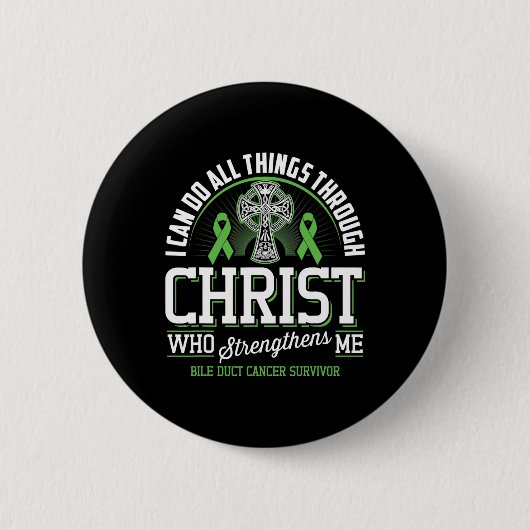 Ich kann alles durch Christus-Bil-Duktanze machen Button (Vorderseite)