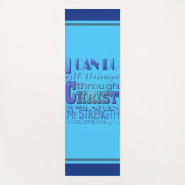 Ich kann alles durch Christus blauer Text machen Yogamatte (Vorderseite)