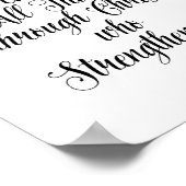 Ich kann alles durch Christus Christlich drucken Poster (Ecke)