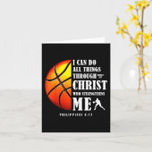 Ich kann alles durch Christus Christliche Baske tu Karte (Gelbe Blume)