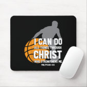 Ich kann alles durch Christus Christliche Baske tu Mousepad (Mit Mouse)