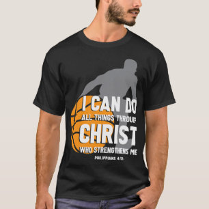 Ich kann alles durch Christus Christliche Baske tu T-Shirt