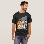 Ich kann alles durch Christus Christliche Baske tu T-Shirt (Vorne ganz)