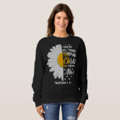 Ich kann alles durch Christus Daisy Blume tun Sweatshirt (Vorne ganz)