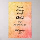 Ich kann alles durch Christus farbiges Poster tun (Vorne)