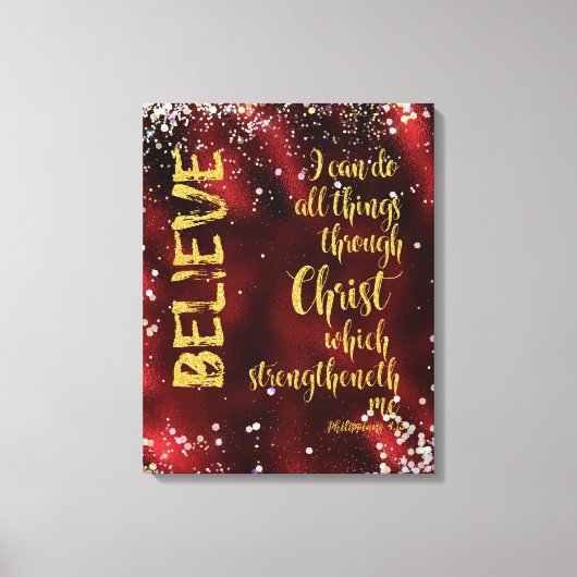 Ich kann alles durch Christus KJV-Schrift machen Leinwanddruck (Vorderseite)