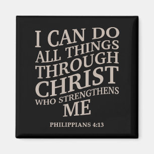 Ich kann alles durch Christus machen ist König Chr Magnet