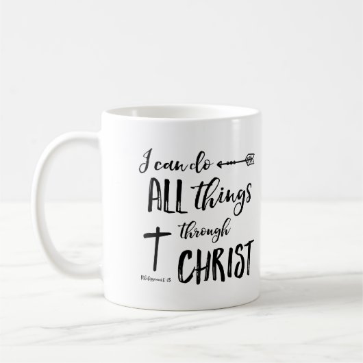 Ich kann alles durch Christus machen Kaffeetasse (Links)