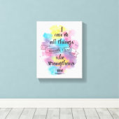 Ich kann alles durch Christus machen Leinwanddruck (Insitu (Holzboden))