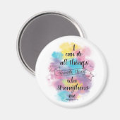 Ich kann alles durch Christus machen Magnet (Vorderseite/Rückseite)