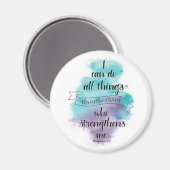 Ich kann alles durch Christus machen Magnet (Vorderseite/Rückseite)