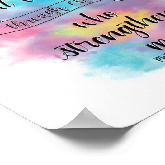 Ich kann alles durch Christus machen Poster (Ecke)