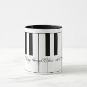 Ich kann alles durch Christus mit Klaviertasten ma Tasse (Zentrum)