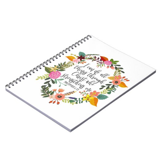 Ich kann alles durch Christus Philippinen machen Notizblock (Linke Seite)