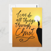 Ich kann alles durch Christus Postkarte machen (Vorne/Hinten)