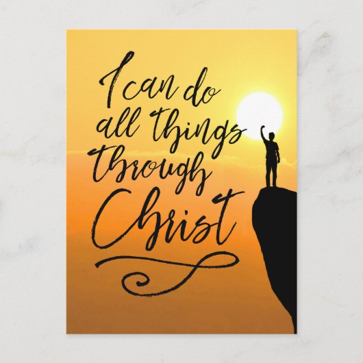 Ich kann alles durch Christus Postkarte machen (Vorderseite)