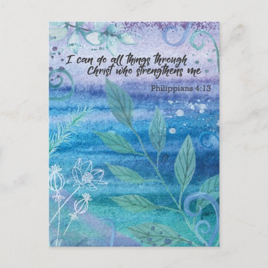 Ich kann alles durch Christus Postkarte machen (Vorderseite)