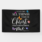 Ich kann alles durch Christus Schmetterlingskunst  Banner (Horizontal)
