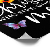 Ich kann alles durch Christus Schmetterlingskunst  Poster (Ecke)