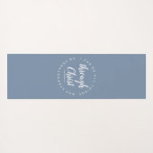 Ich kann alles durch Christus Text dumm blau mache Yogamatte (Rückseite (Horizontal))