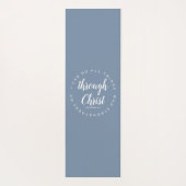 Ich kann alles durch Christus Text dumm blau mache Yogamatte (Rückseite)