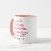 Ich kann alles durch Christus tun // Bibelverse Tasse (Vorderseite Links)