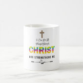 Ich kann alles durch Christus tun, der stärkt Kaffeetasse (Mittel)