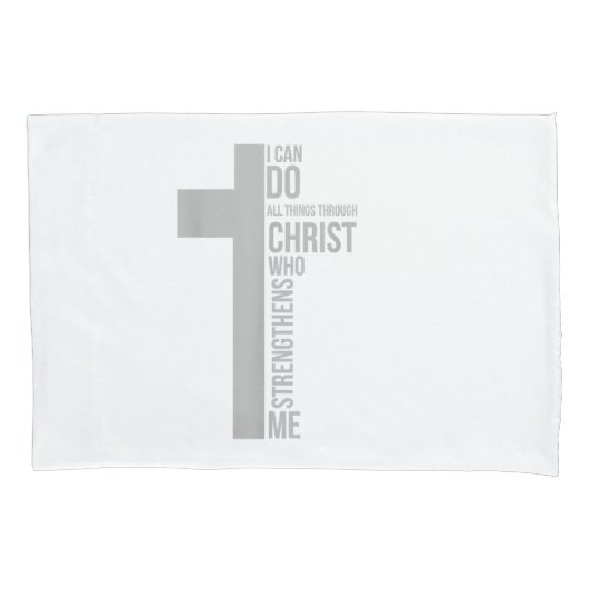Ich kann alles durch Christus tun, der stärkt Kissenbezug (Vorderseite)