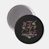 Ich kann alles durch Christus tun, der stärkt Magnet (Vorderseite/Rückseite)