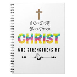 Ich kann alles durch Christus tun, der stärkt Notizblock