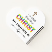 Ich kann alles durch Christus tun, der stärkt Notizblock (Rückseite)