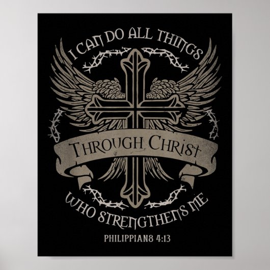 Ich kann alles durch Christus tun, der stärkt Poster (Vorne)