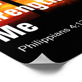 Ich kann alles durch Christus tun, der stärkt Poster (Ecke)