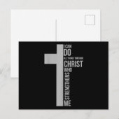 Ich kann alles durch Christus tun, der stärkt Postkarte (Vorne/Hinten)