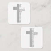 Ich kann alles durch Christus tun, der stärkt Quadratische Visitenkarte (Vorne/Hinten)