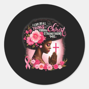Ich kann alles durch Christus tun, der stärkt Runder Aufkleber